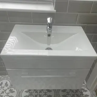 Bathroom basin and vanity unit